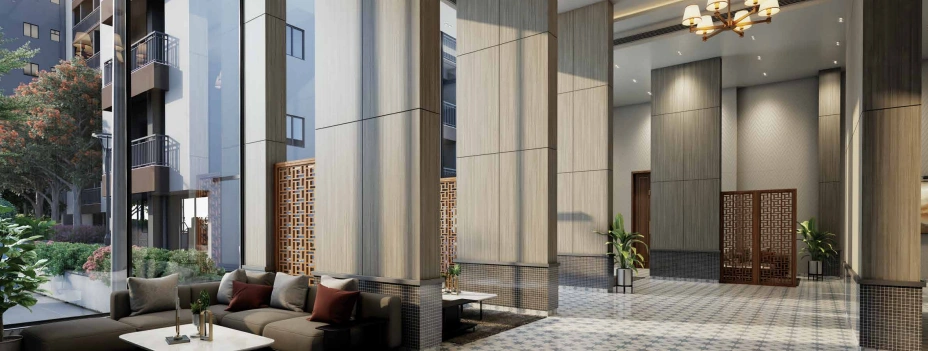 Srijan Spacia premium lobby and lounge
